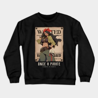 Girl Pirate Wanted Poster Anime Crewneck Sweatshirt